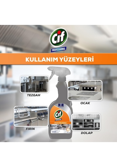 Cif Profesyonel Güçlü Yağ Çözücü Sprey 750 Ml Diğer