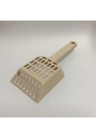 3d Baskı Kedi Kumu Küreği - Geniş Hazneli Eleme Küreği-bej
