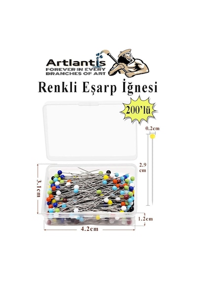 Eşarp İğnesi Renkli 200 Lü 1 Paket Türban İğnesi Başörtüsü Toplu İğne Şal Düğün Nikah Nişan Kına Sünnet Takı İğnesi