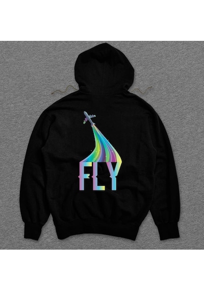 Fly Uçuş Plane Uçak Retro Sweatshirt Unisex Kapüşonlu Hoodie 001