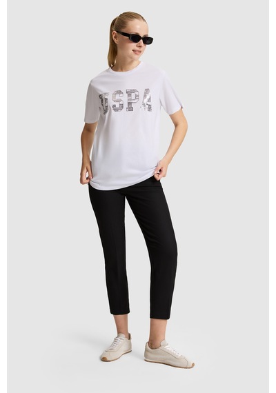 U.S. Polo Assn. U.s. Polo Assn. Kadın Beyaz Tişört Basic 50321690-vr013