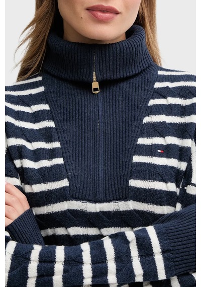 Tommy Hilfiger Bayan Kazak Ww0ww46425 0y7 Lacivert-beyaz Lacivert-beyaz