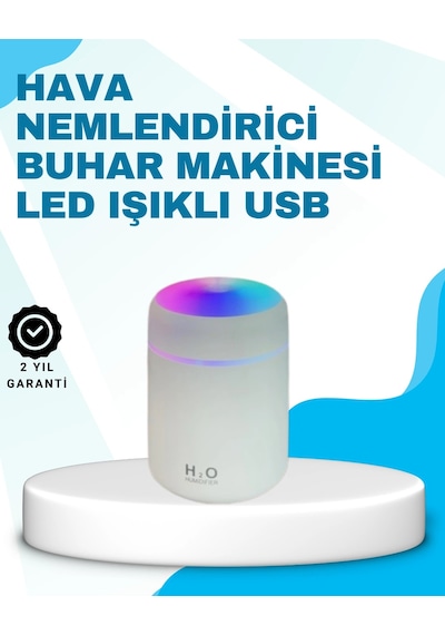 Hubrendy Tekno Led Işıklı Sessiz Masaüstü Nemlendirici 3 Buhar Modu