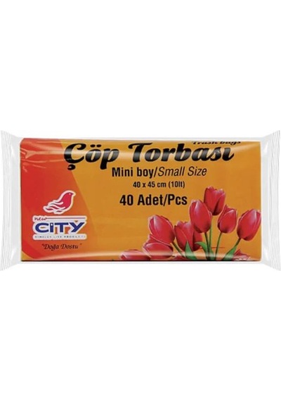 New City Mini Boy Çöp Torbası Beyaz 40 x 45 CM