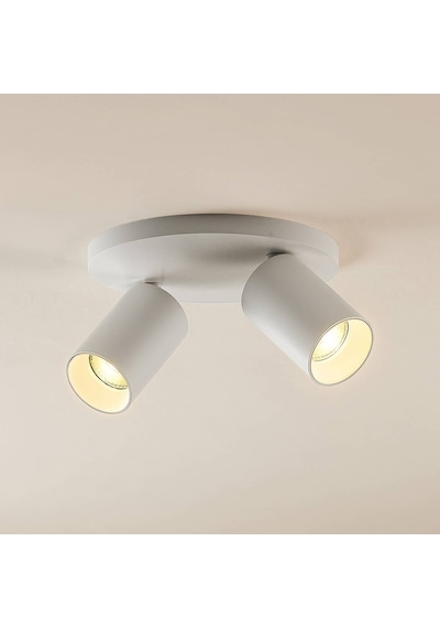 Rsylight Metal Modern Spor 2 Li Beyaz Mafsallı Led Spot Avize Günışığı Ampullü