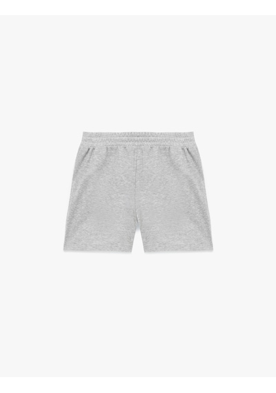 Koton Slim Fit Beli Bağcıklı Cepli Simli Mini Şort Kar Melanj 6sal40139ık Gri Melanj