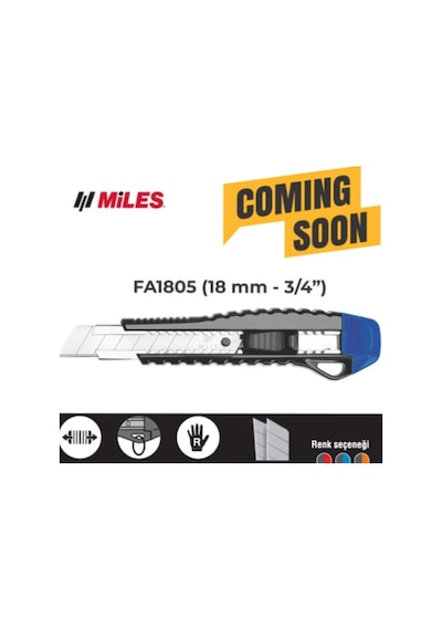 Miles Maket Bıçağı Büyük 18mm
