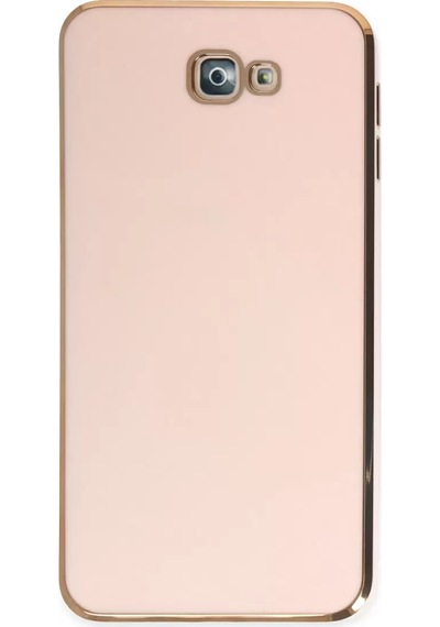 Newface Samsung Galaxy Uyumlu  J7 Prime Kılıf Volet Silikon - Pembe