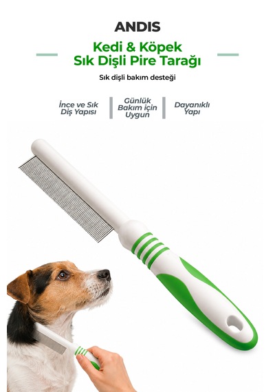 Andis Kedi Köpek Sık Dişli Pire Ve Bit Temizleme Tarağı