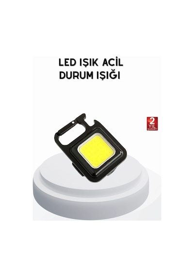 Mey İthalat Mini 800 Lümen Led El Feneri - Usb Şarjlı, 3 Kademeli Işık, Şişe Açacaklı Taşınabilir Tasarım Diğer