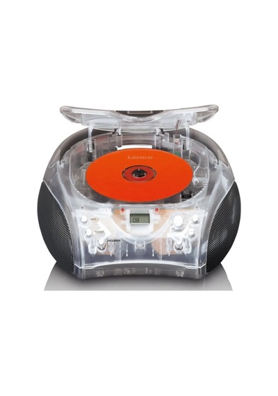 Lenco Scd-24tr - Taşınabilir Stereo Fm Radyo Ve Cd Çalar - Şeffaf