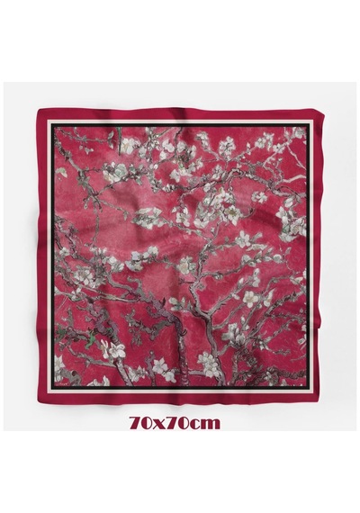 Tua İpek Cherry Blossom Desen Fular 70x70cm Karışık