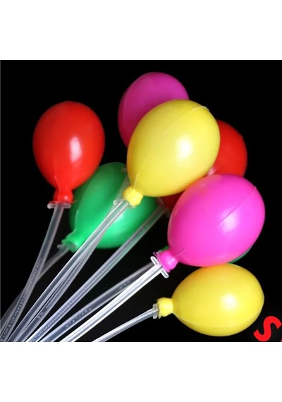 Plastik Minyatür 8'li Demet 17cm Teraryum Obje - Balon