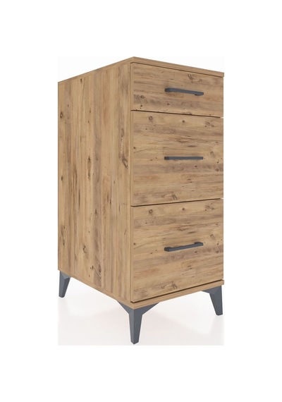 Kronos Komodin 3 Çekmeceli 44x59x96 Çam-çam Çam