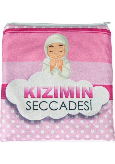 Çantalı Kızımın Çocuk Seccadesi Pembe Pembe