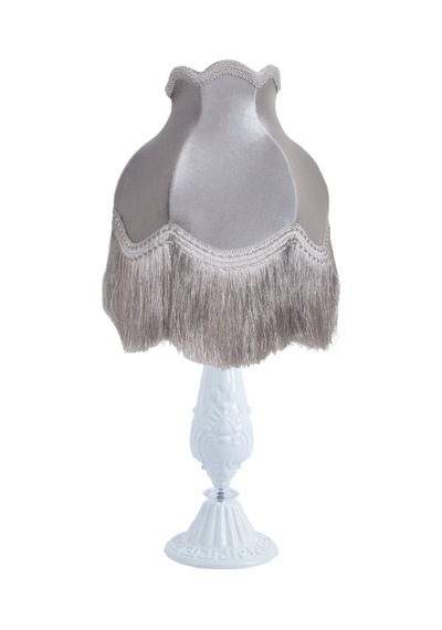 Gri Kadife Kaplı Yatak Odası Salon İçin Vintage Abajur AB0342 Diğer