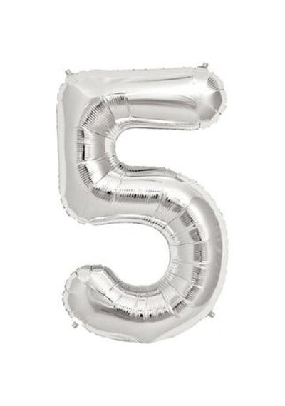 Benim Marifetlerim 5 Rakamı Gümüş Folyo Balon 16 inch 40 cm