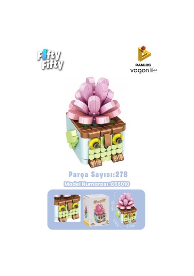 Panlos Mini Potted Plant Serisi Kuş Figürü 278 Parça Oyuncak Yapım Seti -ffp655010