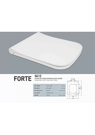 Nkp Forte Duroplast Yavaş Kapanan Klozet Kapağı - Nkp0412