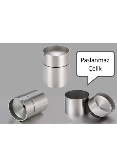 Maxiflow Dekoratif Paslanmaz Çelik Küllük H 9 CM İz Bırakmaz