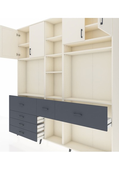 Arges Dolap 11 Raflı 6 Çekmeceli 4 Kapaklı 220x30x243 Aytaşı-aytaşı/antrasit Aytası/antrasıt Arges Dolap 11 Raflı 6 Çekmeceli 4 Kapaklı 220x30x243 Aytaşı-aytaşı/antrasit Aytası/antrasıt