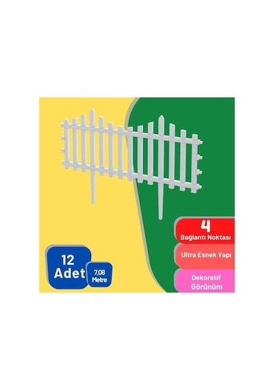 4 Adet 2,36 Metre Plastik Bahçe Çiti, Plastik Dekoratif Bahçe Çiti, 59 Cm Bahçe Çiti, Beyaz Beyaz 4 Adet 4 Adet 2,36 Metre Plastik Bahçe Çiti, Plastik Dekoratif Bahçe Çiti, 59 Cm Bahçe Çiti, Beyaz Beyaz 4 Adet