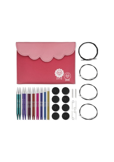 Knitpro Değiştirilebilir Yuvarlak Örgü İğnesi Uçları, Delüks Set, Zing, 3,50-8,00 Mm