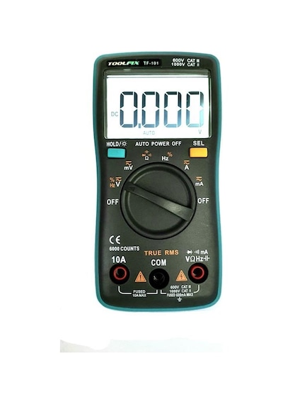 Toolfıx Tf-101 Işıklı Dijital Multimetre Ölçü Aleti True Rms