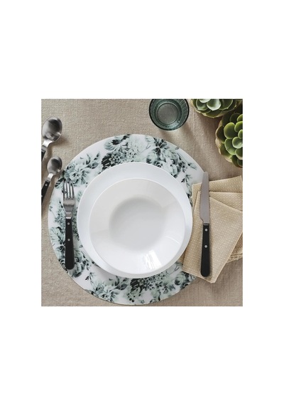 Quality 6 Adet Çap 25 Cm Yemek Tabağı 6 Adet Çap 20 Cm Çukur Tabak Temperli Cam Toplam 12 Parça Beyaz - 714691386 Beyaz