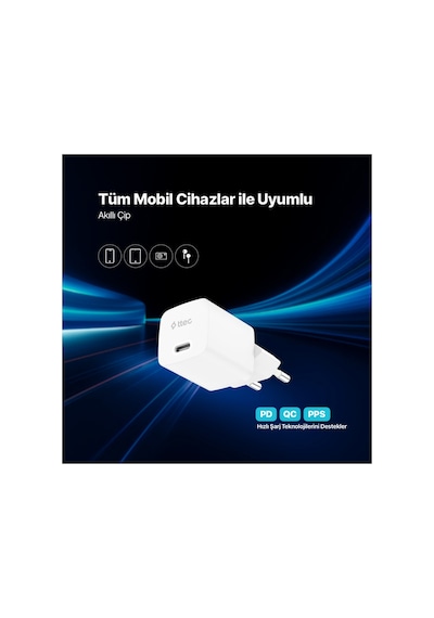 Ttec Smartcharger Gan 30w Pd Usb-c Seyahat Hızlı Şarj Aleti 2scg30b