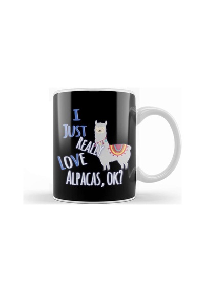Cute & Funny I Just Really Love Alpacas Ok Kupa Bardak Porselen Karışık