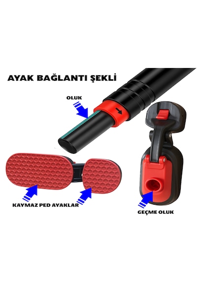Bx Çift Ayaklı 92-120cm Kapı Barı Koridor Barfiksi Barfix Spor Aleti Demiri Barfiks Çubuğu