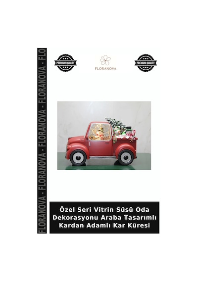 Özel Seri Vitrin Süsü Oda Dekorasyonu Araba Tasarımlı Kardan Adamlı Kar Küresi