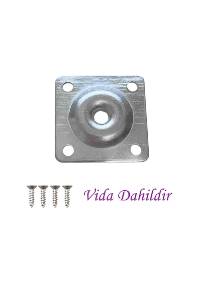 Ahşap Ayak 12 Cm 4'lü Set M8 Civatalı Bağlantı Aparatlı Dolap Mobilya Koltuk Kanepe Destek Ayağı Ayakları Ahşap