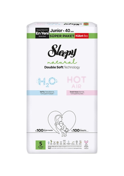 Sleepy Natural Db Soft Süper Külot Bez No 5 11-18 Kg 40'lı - 4 Adet Tarı 4 - 5 Numara