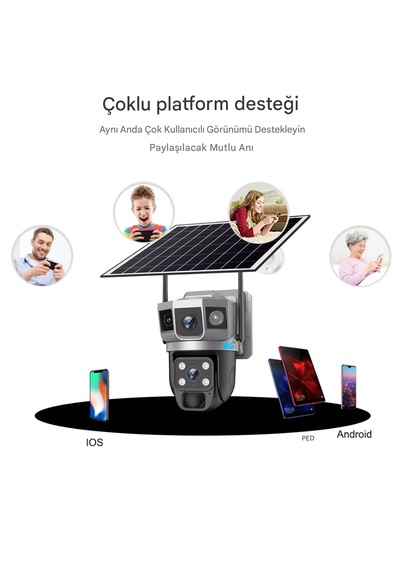 4g Sim Kart 12mp Wıfı Güneş Enerjili Kamera Açık Kablosuz 8k