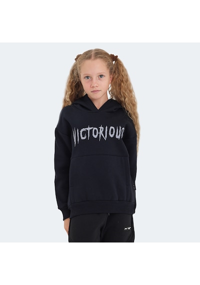 Slazenger  LEXUS Çocuk Kapüşonlu Cepli Lacivert Sweatshirt