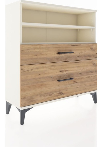 Arges Şifonyer 2 Raflı 2 Çekmeceli 88x30x96 Aytaşı-çam Aytaşı