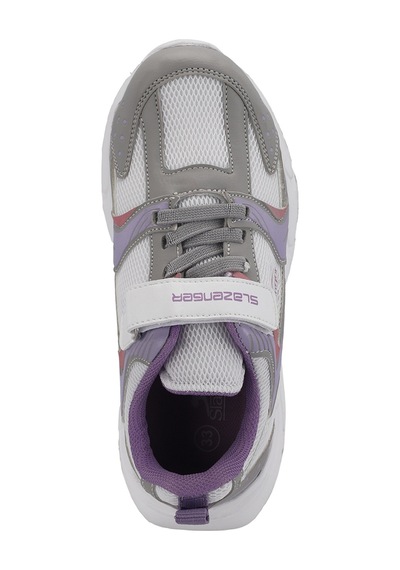 Slazenger KENDALL Çocuk Cırt Cırtlı Gri / Fuşya Günlük Spor Ayakkabısı