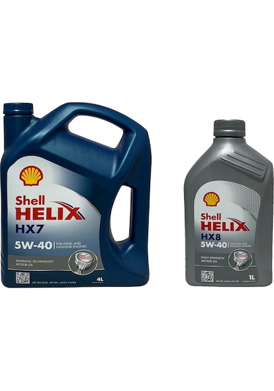 Shell Helix Hx7 5w-40 Motor Yağı 4 L + HX8 5W-40 Motor Yağı 1 L