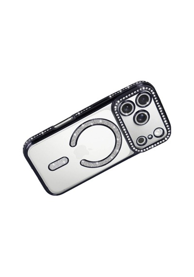 Apple, Uyumlu iPhone 17 Pro Joke Simli Magneticsafe Kılıf Siyah