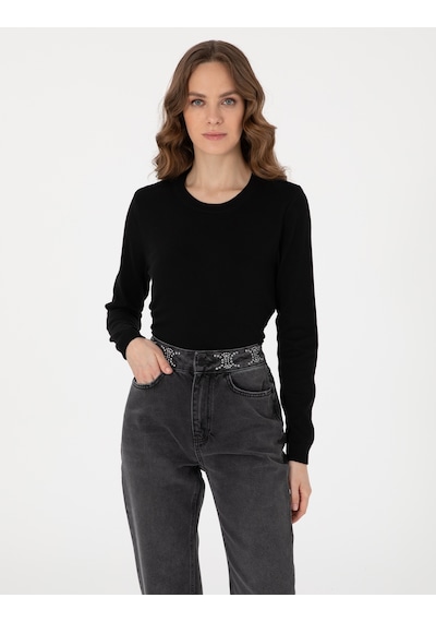 Pierre Cardin Kadın Siyah Kazak /triko 50315758-vr046 Siyah