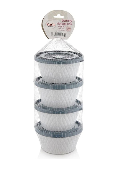 Fom Home Voce Plastik Petek Saklama Kabı 4'lü -100068 Çok Renkli