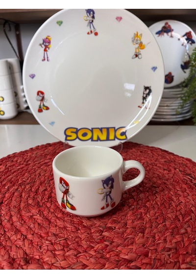 5 Parça Sonic Model Çocuk Bebek Yemek Takımı Beslenme Seti Çok Renkli