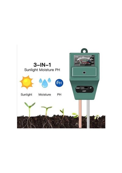 Toprak Nem Ph Metre Ölçer Işık Ölçer Toprak Ph Düzenleyici N11.497