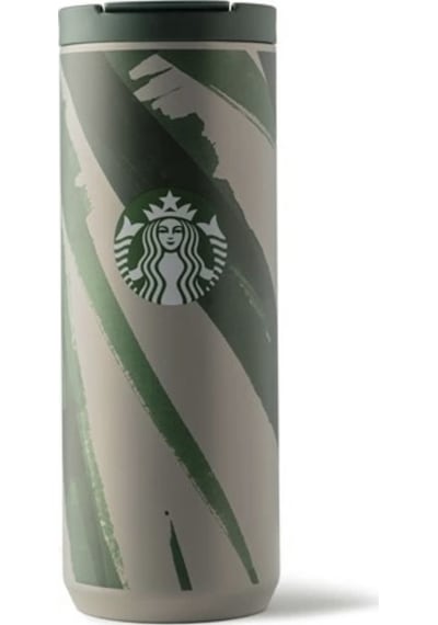Starbucks Klasik Seri Termos - Gri-Yeşil Renkli 473 ML Yeşil