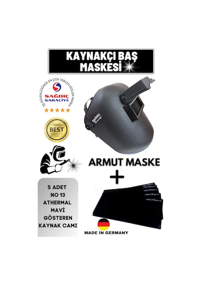 Sağdıç Saraciye Kaynakçı Armut Baş Kaynak Maskesi Ve Athermal Cam