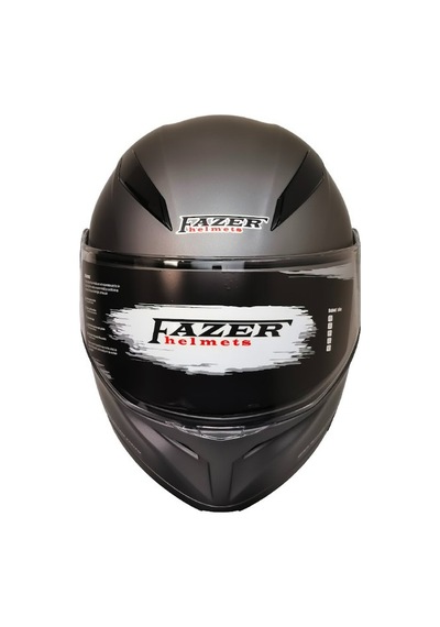 Fr-965 Mat Grey Motosiklet Kaskı Çene Açılır Güneş Vizörlü Motorcu Kask Gri