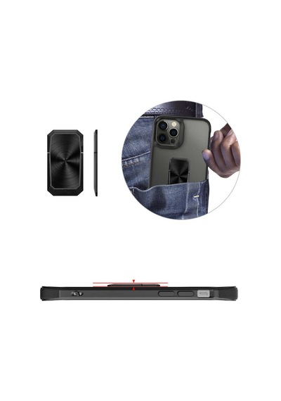 Zore Apple Uyumlu iPhone 12 Pro Max  V-bax Kılıf-siyah Siyah