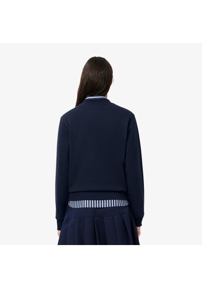 Lacoste Kadın Regular Fit Bisiklet Yaka Sweatshirt Lacivert